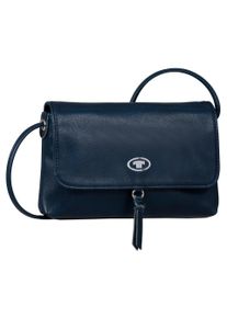 Tom Tailor Damen Umhängetasche "Luna", blau, Polyurethan, Polyurethan (PU), clean, gepflegt, unifarben, Taschen, mit hochglänzendem Logo und kleinem