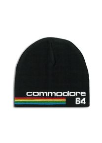 logoshirt Damen Strickmütze "Commodore C64", schwarz, bestickt, 100% Polyacryl, Mützen, mit auffälligem Logo