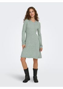 Only Damen Midikleid "ONLLATIA LS DRESS EX KNT"balsam grün detail:with melange, modisch, Gr. XS, meliert, Strick, Obermaterial: 50% Viskose, 27%