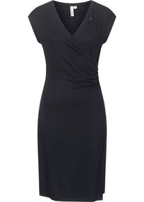 Ragwear Damen Etuikleid "Crupi", schwarz, Gr. M, Material: 95% Viskose, 5% Elasthan, Kleider, figurbetontes Sommerkleid mit Raffung an der Taille