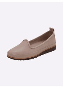 Andrea Conti Damen Slipper, Gr. 39, grau, Leder, Glattleder, sportlich, Schuhe