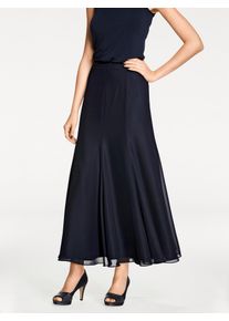 Heine Damen Godetrock, blau, Gr. 38, unifarben, 100% Polyester, Röcke