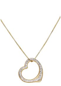 Firetti Damen Kette mit Anhänger "Schmuck Geschenk Gold 375 Halsschmuck Halskette Goldkette Venezianer", Gelbgold 375, L: 45cm B: 1mm, gold, Gelbgold