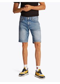 Tommy Jeans Herren Jeansshorts "SCANTON SHORT", blau, casual, Gr. 30, unifarben, Denim/Jeans, Obermaterial: 81% Baumwolle, 18% Lyocell, 1% Elasthan,