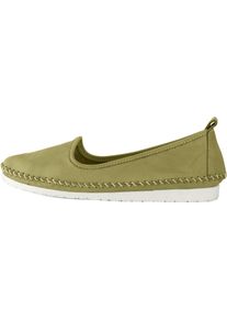 Andrea Conti Damen Slipper, Gr. 41, grün, Glattleder, Leder, modisch, Schuhe