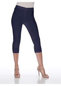 Heine Damen Caprihose, blau, Gr. 42, unifarben, 70% Viskose, 25% Polyamid, 5% Elasthan, Hosen