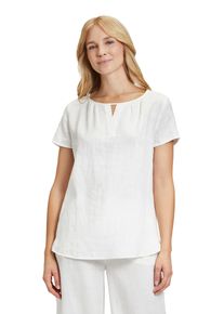 Betty Barclay Damen Schlupfbluse "Betty Barclay Schlupfbluse mit Rundhalsausschnitt", weiß, modisch, Gr. 36, Obermaterial: 100% Leinen., Blusen