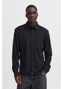 Blend Herren Langarmhemd "BHALO JERSEY SHIRT - NOOS", schwarz, modisch, Gr. M, Web, Obermaterial: 96% Baumwolle, 4% Elasthan, Hemden