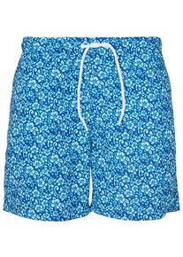 Urban Classics Herren Badeshorts "Urban Classics Herren Floral Swim Shorts", blau, Gr. S, 100% Polyester, Badehosen