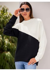Heine Damen Strickpullover "Pullover", beige, Gr. 38, gemustert, mehrfarbig, 50% Viskose, 28% Polyester, 22% Polyamid, Pullover