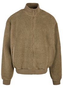 Urban Classics Herren Winterjacke "Urban Classics Herren Boxy Sherpa Jacket", grün, klassisch, Gr. S, unifarben, 100% Polyester, Jacken