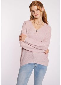 Haily's HAILY’S Damen Strickpullover "LS P VK Pi44pa", rosa, feminin, Gr. XXL, meliert, Strick, Obermaterial: 94% Polyester, 3% Elasthan, 3% Nylon, Pullover