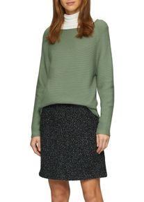s.Oliver Damen Strickpullover, grün, casual, Gr. 42, unifarben, Strick, Obermaterial: 60% Baumwolle, 40% Polyacryl, Pullover, mit U-Boot Ausschnitt