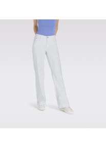 MAC Damen Weite Jeans "DREAM WIDE", weiß, casual, Gr. 42, unifarben, Denim/Jeans, Obermaterial: 75% Baumwolle, 12% Modal, 9% Polyester, 4% Elasthan,
