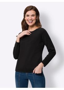 Heine Damen Strickpullover "Pullover", schwarz, Gr. 40, unifarben, 100% Baumwolle, Pullover