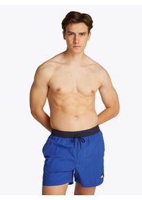 Herren Badeshorts "MEDIUM DRAWSTRING", blau, casual, Gr. S, Tommy Hilfiger Swimwear, unifarben, Polyamid, Badehosen, mit Logo-Patch, mit