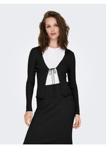Only Damen Strickjacke "ONLMILA LS V-NECK CARDIGAN CC KNT", schwarz, modisch, Gr. L, unifarben, Strick, Obermaterial: 80% Viskose, 20% Polyamid,