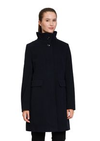 Gil Bret Damen Wolljacke "Gil Bret Wollmantel mit Stehkragen", blau, Basic, Gr. 42, Obermaterial: 75% Wolle, 20% Polyamid, 5% Kaschmir. Futter: 100%