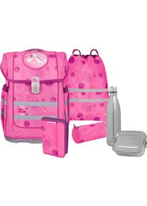 McNeill Kinder Schulranzen "Ergo Compacto, Pinky", pink, Polyester, Rucksäcke, inkl. Federmäppchen, Turnbeutel, Schlamperrolle & Motivmagnet