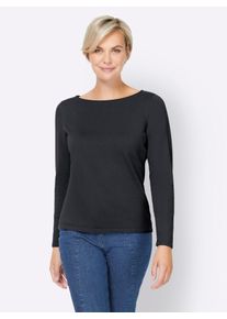 Heine Damen Strickpullover "Pullover", blau, Gr. 44, unifarben, 100% Baumwolle, Pullover