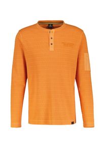 Lerros Herren Sweatshirt "Lerros Serafinoshirt in Streifenoptik", orange, Gr. S, 100% Baumwolle, Sweatshirts