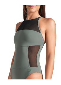 arena Damen Badeanzug "WOMEN'S arena MESH PANELS SWIMSUIT SWIM PRO BACK", grün, sportlich, Gr. 42, Obermaterial: 74% Polyamid, 26% Elasthan,