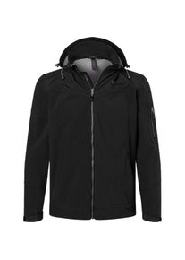 DEPROC Active Herren Softshelljacke "DEXTER PEAK MEN", schwarz, casual, Gr. 56, 96% Polyester; 4% Elastan mit TPU Membrane, Jacken, mit abnehmbarer