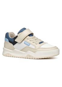 Geox Kinder Sneaker "J PERTH BOY", Gr. 35, beige, Synthetik, Mesh, casual, Schuhe, Retro Sneaker, Slip-On Sneaker mit Klettverschluss