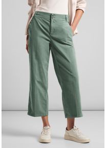 Street One Damen Cordhose, grün, casual, Gr. 42, unifarben, Web, Stoff, 98% Baumwolle, 2% Elasthan, Hosen, aus Baumwolle mit Stretchanteil
