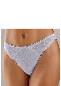 Lascana Damen String "Chiara", Gr. 36, blau, Microtouch, Mesh, Obermaterial: 89% Polyamid, 11% Elasthan, Unterhosen, in graphischem Netz-Muster