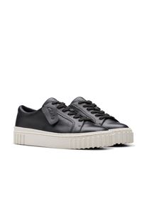 Clarks Damen Schnürschuh "Mayhill Walk", Gr. 41, schwarz, Leder, casual, Schuhe, Sneaker, Plateausneaker mit modischer Laufsohle