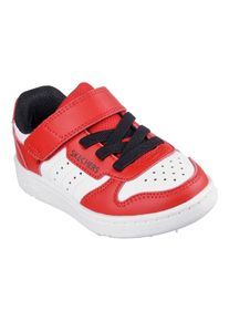 Skechers Kinder Lauflernschuh "QUICK STREET", Gr. 24, rot, Lederimitat, casual, Schuhe, Retro Sneaker mit Klettverschluss, Größenschablone zum