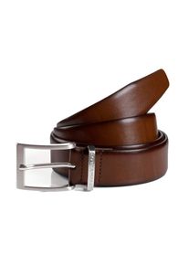 Tom Tailor Damen Ledergürtel "TTBILL", braun, casual,modisch,klassisch, Gr. 95, unifarben, Materialmix, Gürtel, 3.5 cm breiter Herrengürtel,