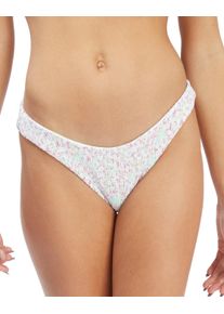 Roxy Damen Bikini-Hose "Ditsy In Paradise Smocked", grün, Gr. XL, 87% Nylon, 13% Elasthan, Badehosen