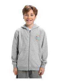 Quiksilver Kinder Kapuzensweatjacke "Graphic", grau, Gr. 12, 55% Baumwolle, 45% Polyester, Sweatjacken