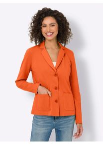 Heine Damen Jerseyblazer "Jersey-Blazer", orange, Gr. 44, 100% Baumwolle, Blazer