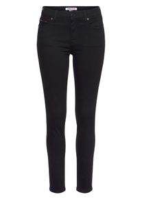 Tommy Jeans Damen Skinny-fit-Jeans "Nora Mid Rise Skinny Fit", schwarz, casual, Gr. 24, unifarben, Denim/Jeans, Obermaterial: 90% Baumwolle, 8%