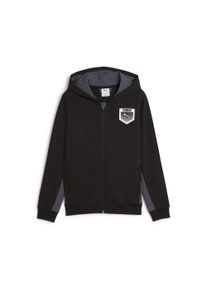 Puma Kinder Sweatjacke "Active Sports Graphic Kapuzenjacke Jungen", schwarz, Gr. 116, Obermaterial: 67% Baumwolle, 26% Polyester, 7% Elasthan;