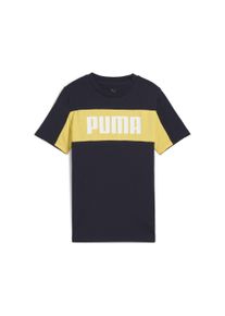 Puma Kinder T-Shirt "Essentials Block T-Shirt Jungen", blau, Gr. 164, clean, Obermaterial: 100% Baumwolle; Rippe: 80% Baumwolle, 20% Polyester, Shirts