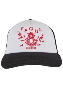 PEQUS Damen Trucker Cap "PEQUS PEQUS Mykonos Graphic Trucker Cap", schwarz, casual, 100% Kunststoff, Caps
