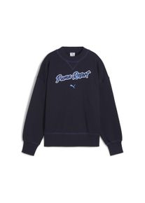 Puma Damen Sweatshirt "PREMIUM ESS Oversized-T-Shirt mit Grafik Damen", blau, Gr. XL, Obermaterial: 100% Baumwolle; Ärmelbund: 96% Baumwolle, 4%