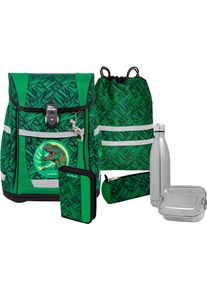 McNeill Kinder Schulranzen "Tenero, Wow", grün, Polyester, Rucksäcke, inkl. Federmäppchen, Turnbeutel, Schlamperrolle & Motivmagnet