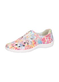 Waldläufer WALDLÄUFER Damen Schnürschuh "HENNI", Gr. 3,5, bunt, Nubukleder, geblümt, sportlich, Schuhe, Sneaker, Halbschuh, Frzeitzeitschuh in Schuhweite H