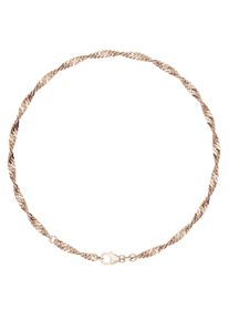 Firetti Fußkette "Schmuck Geschenk Silber 925 Körperschmuck Gold o. Rosè Singapurkette", Silber 925 (Sterlingsilber), rosa, Silber 925