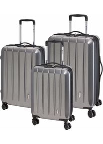 Check.In Trolleyset "London 2.0", silber, Koffer-Sets, Kofferset, Gepäckset, klein mittel groß, Handgepäck, Aufgabegepäck