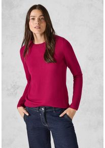 Cecil Damen Strickpullover, pink, casual, Gr. XL, unifarben, Stoff, 50% Viskose, 28% Polyester, 22% Nylon, Pullover, aus softem Materialmix