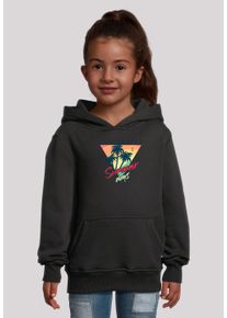 F4NT4STIC Mädchen Kapuzenpullover "California Palmen Retro", schwarz, casual, Gr. 134, Obermaterial: 65% Baumwolle, 35% Polyester, Pullover, Premium