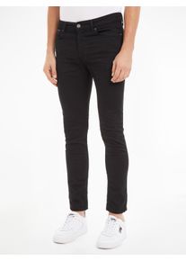 Tommy Jeans Herren Skinny-fit-Jeans "Simon Skinny Jeans Slim", schwarz, casual, Gr. 30, Denim/Jeans, Obermaterial: 90% Baumwolle, 8%