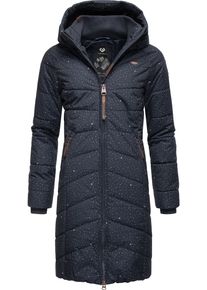 Ragwear Damen Steppmantel "Dizzie Coat Print", blau, modisch, Gr. S, Außenmaterial: 100% Polyester, Innenfutter: 100% Polyester, Wattierung: 100%
