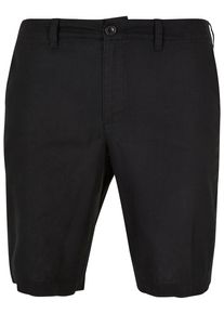 Urban Classics Herren Shorts "Urban Classics Herren Cotton Linen Shorts", schwarz, Gr. 30, unifarben, 55% Leinen, 45% Baumwolle, Hosen